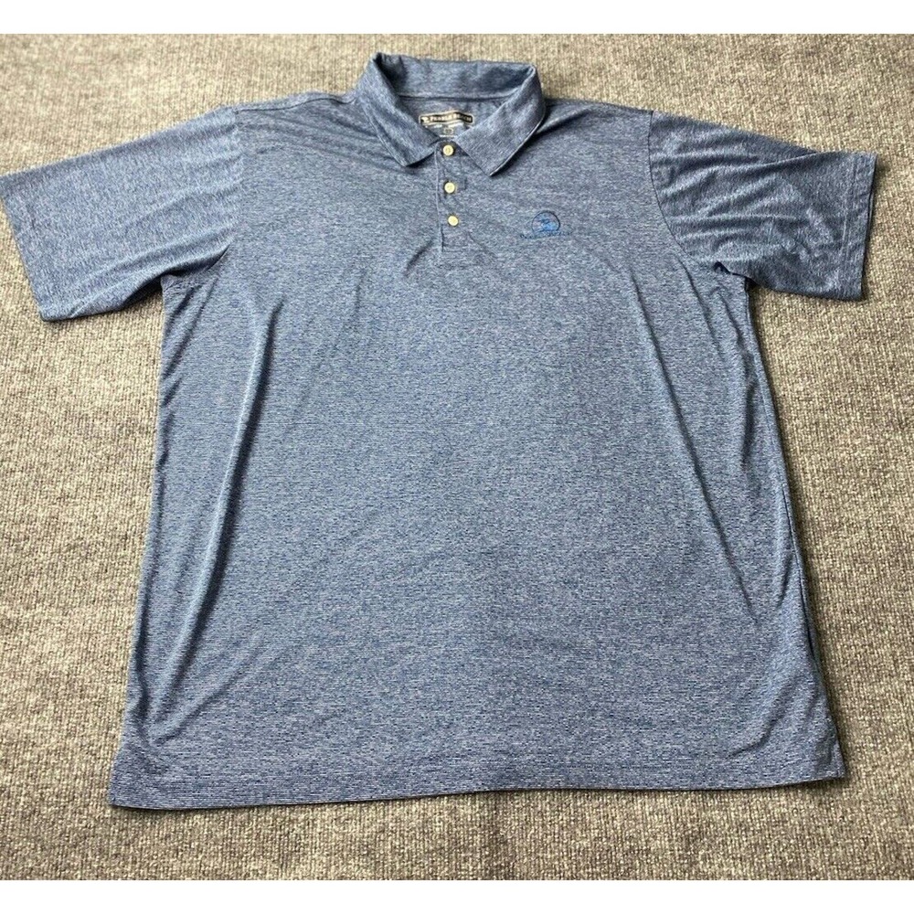 Pebble Beach Golf Course Polo Shirt Mens XXLarge Blue Golf Active Embroidery - Picture 3 of 10